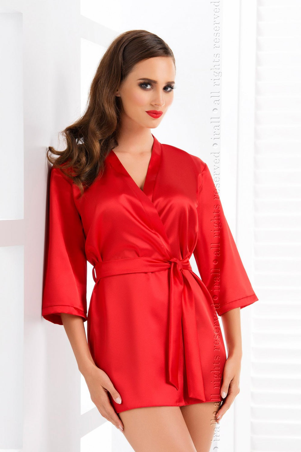 Red Short bathrobe