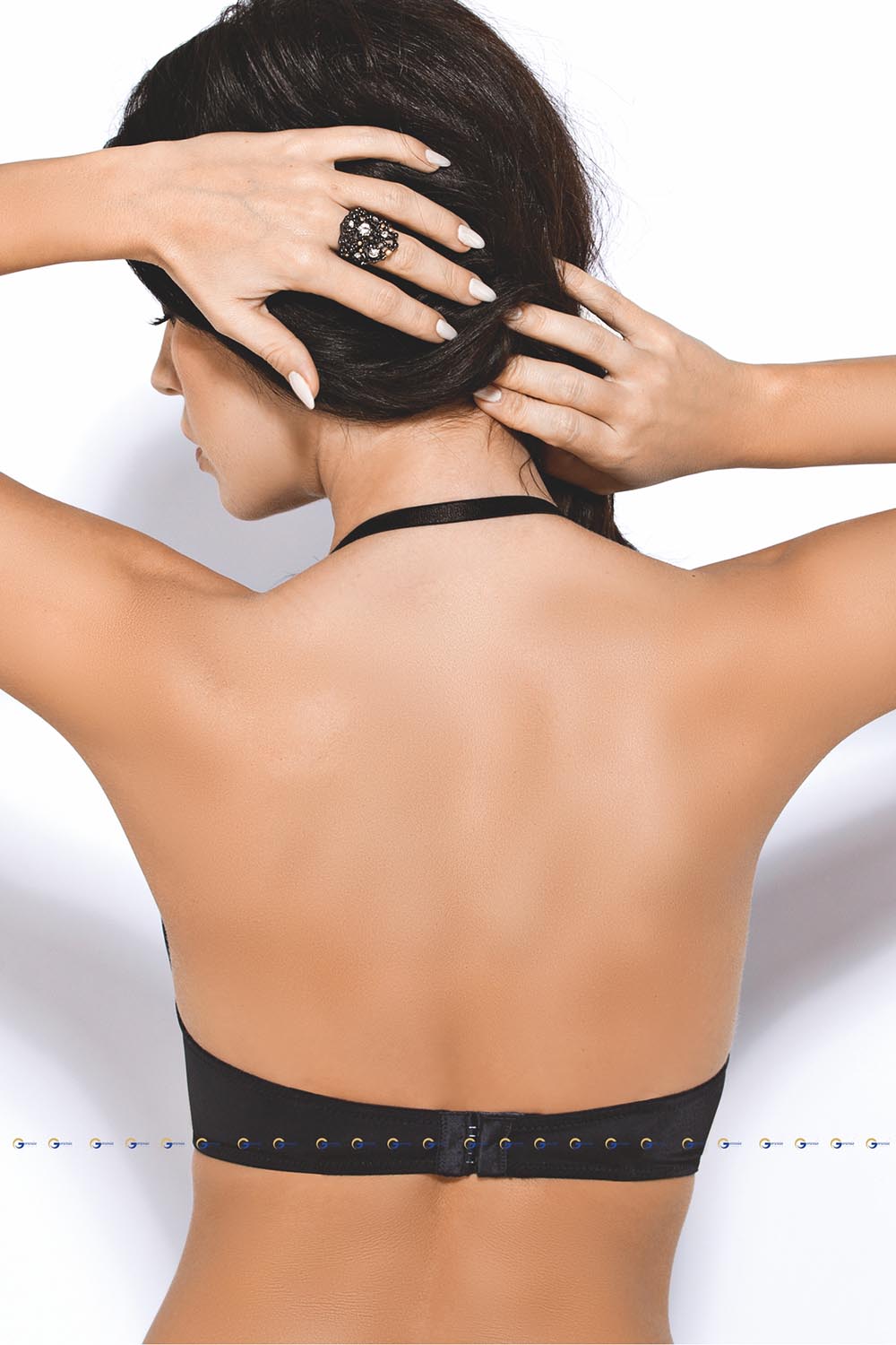 G Black Deep neckline bra