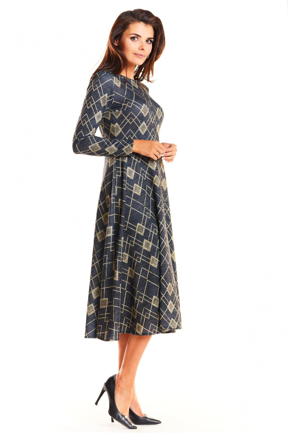 Navy Yellow Romby Daydress