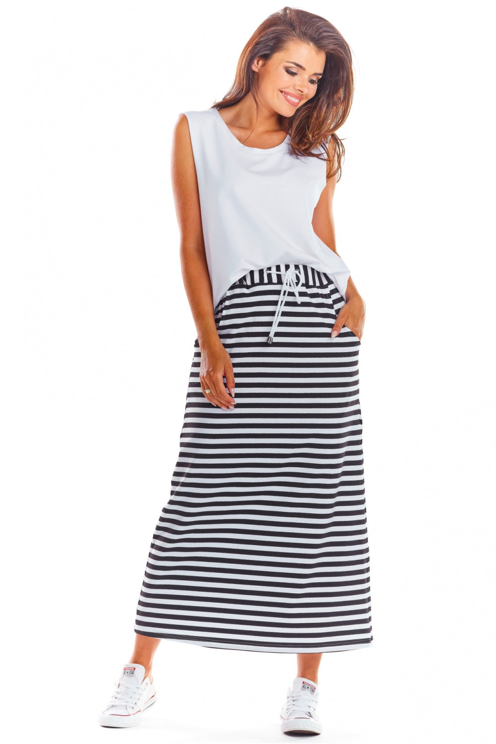Paski Black Long skirt