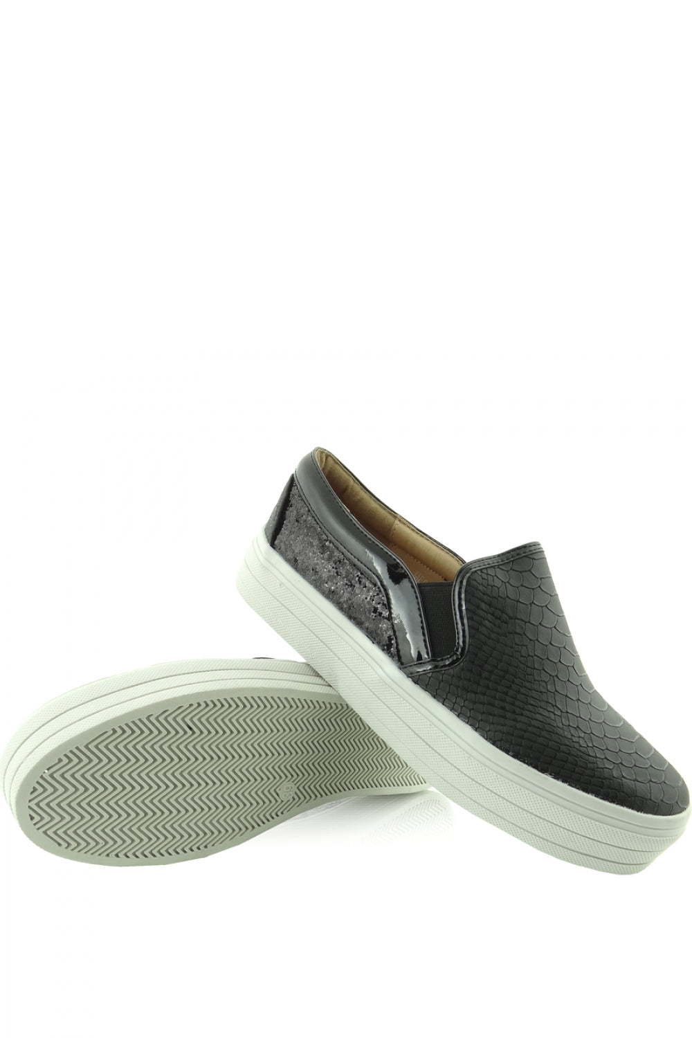 Black Slip-On Sneakers