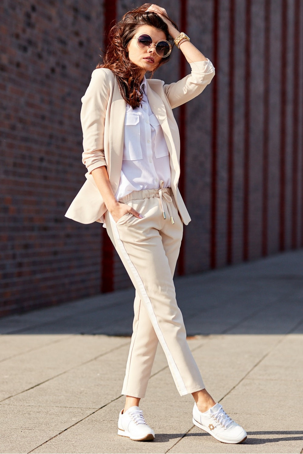 Beige Women trousers