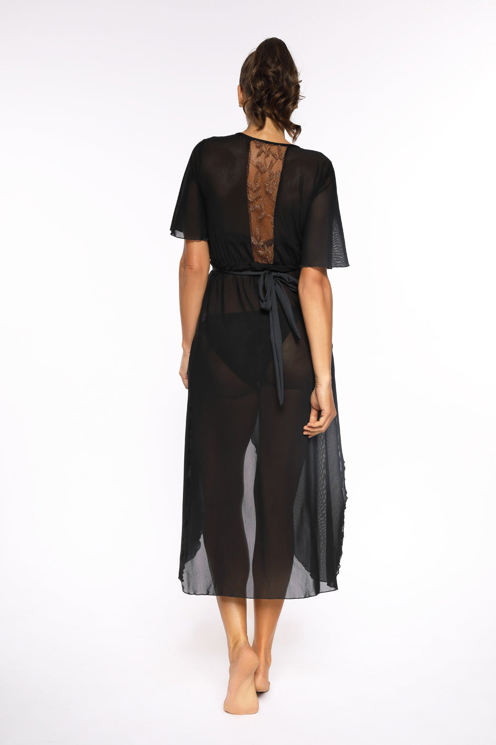 Nero Black Old Gold Beach tunic