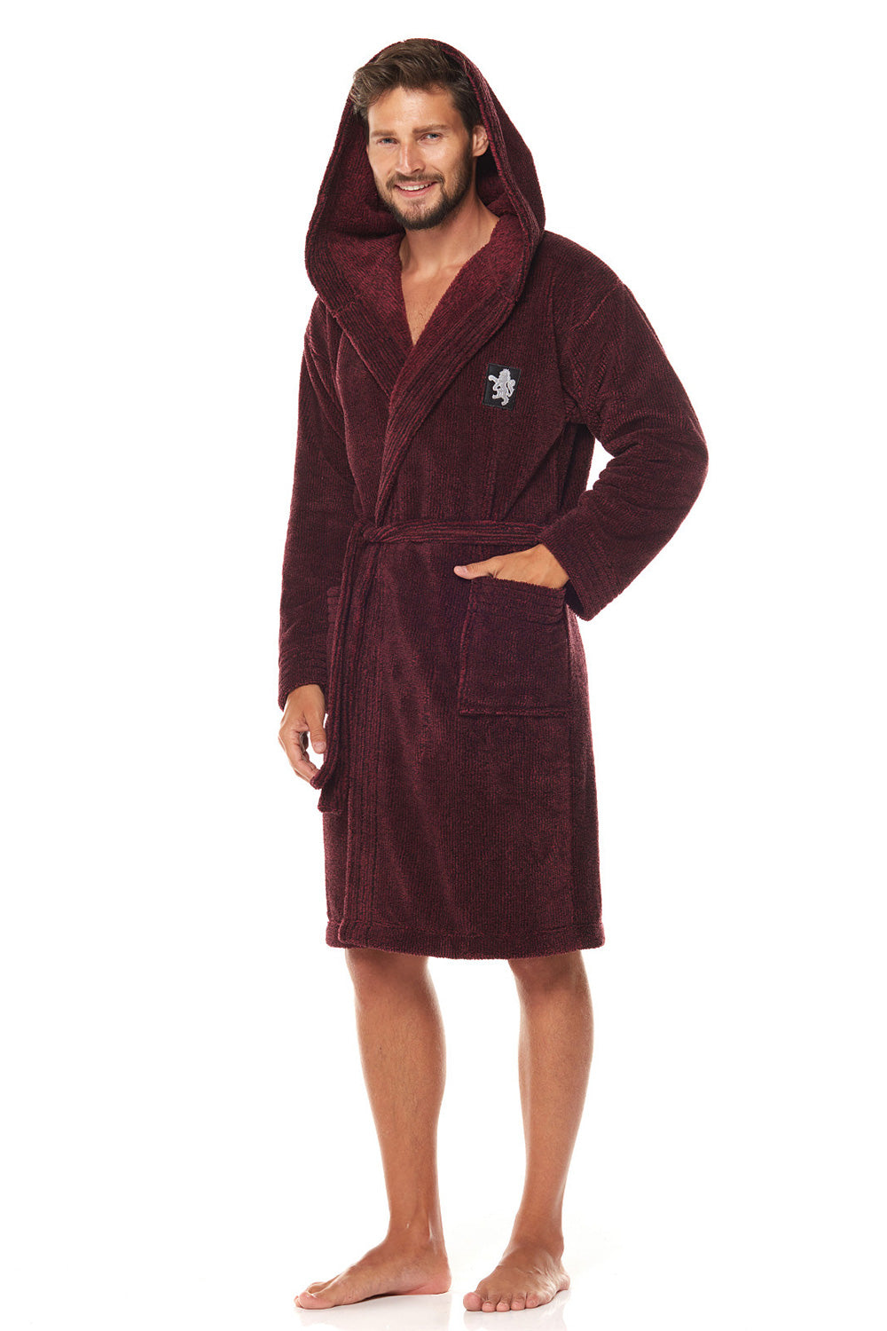 Bordo Melange Bathrobe