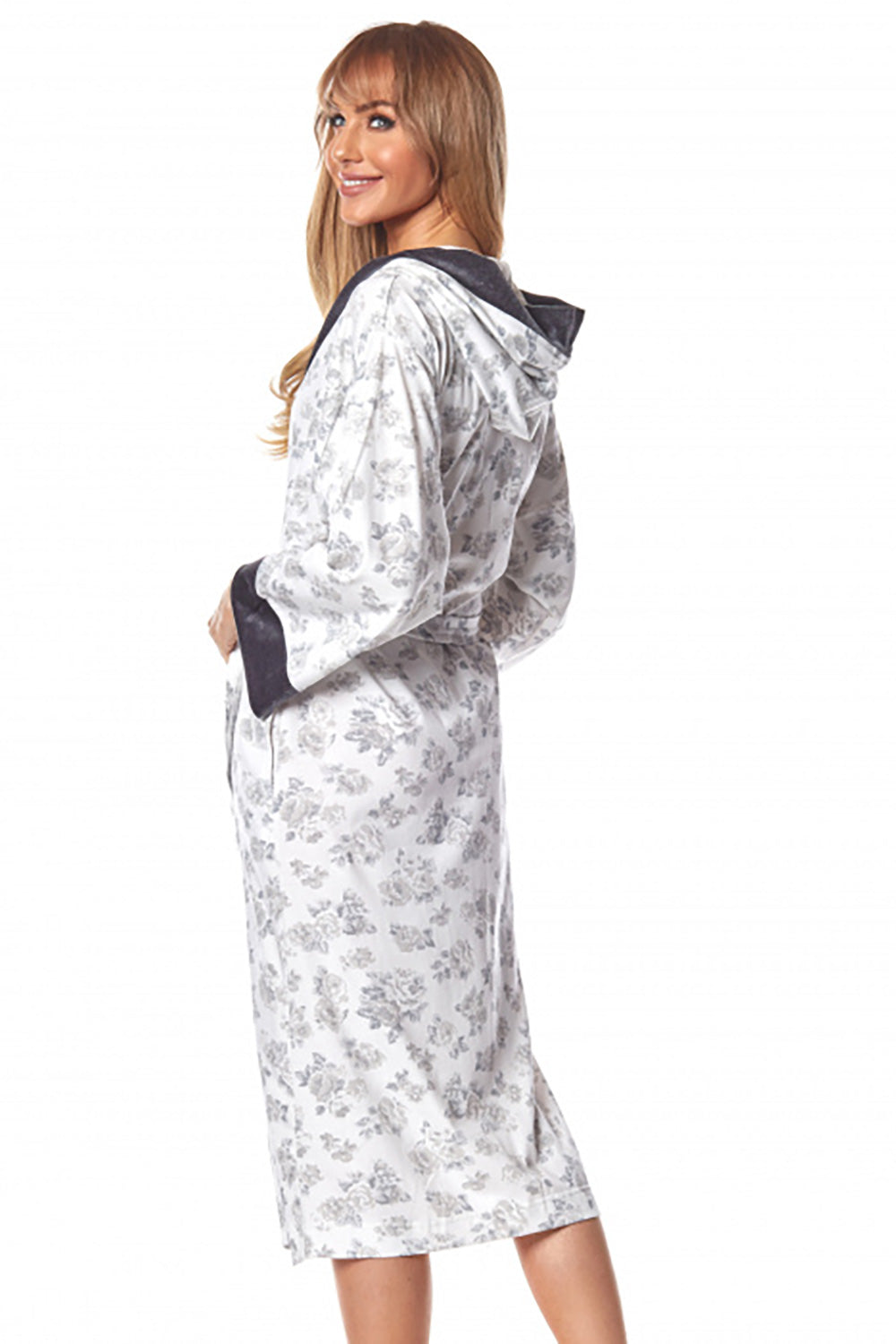 Roses White Bathrobe