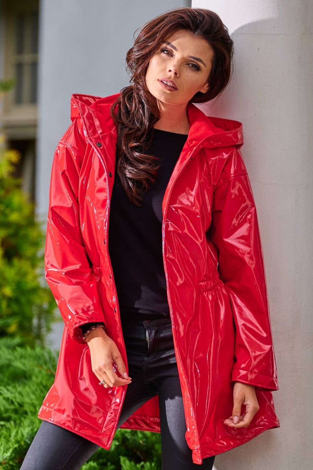 Red Lateks Coat