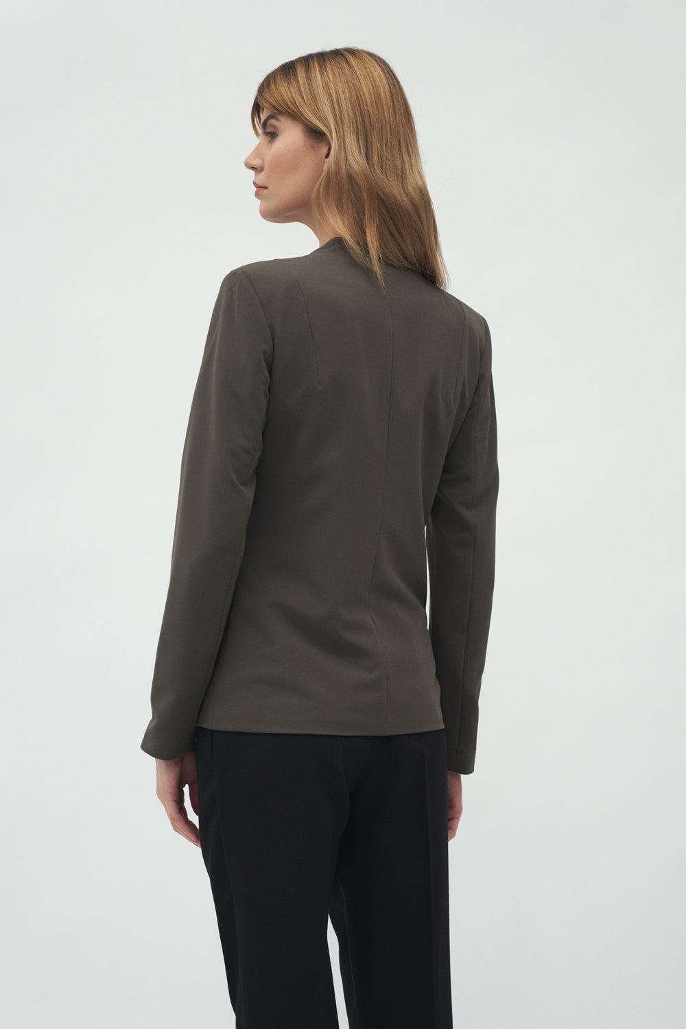 z kołnierzem i wycięciem Z Oliwka Jacket