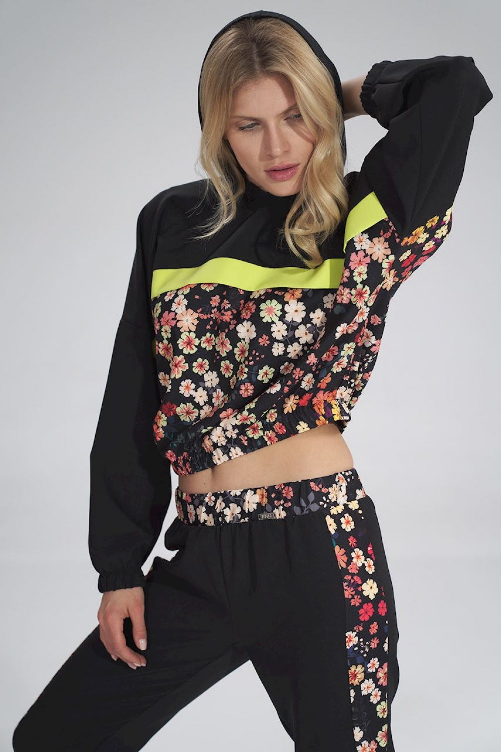 Black Wzór Sweatshirt