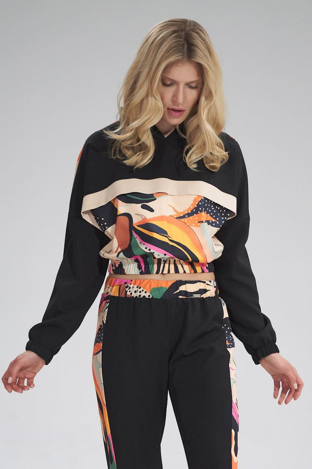 Black Wzór Sweatshirt
