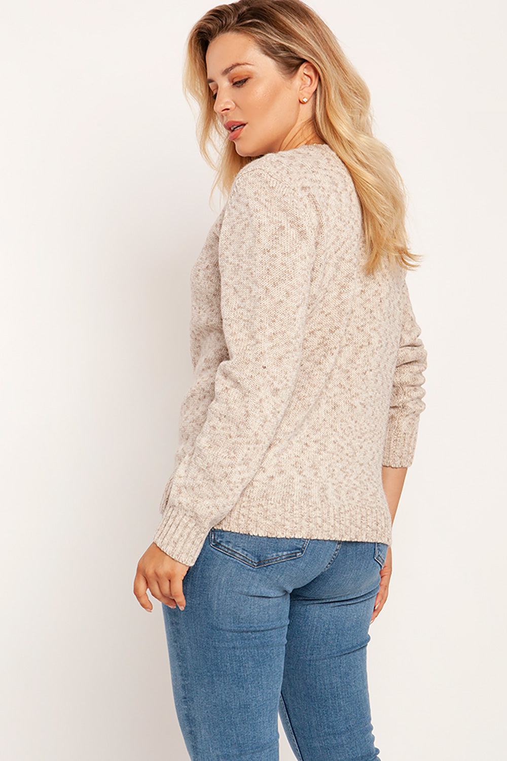 Beige Melange Jumper