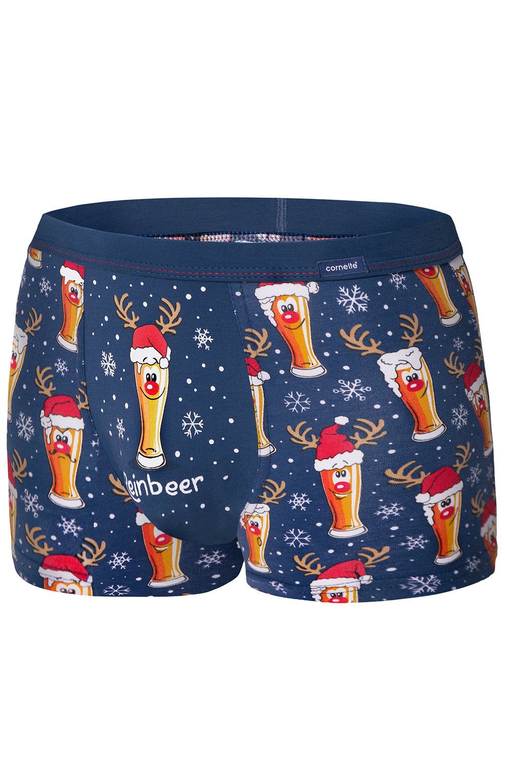 Beer Merry Chrystmas Navy Boxers