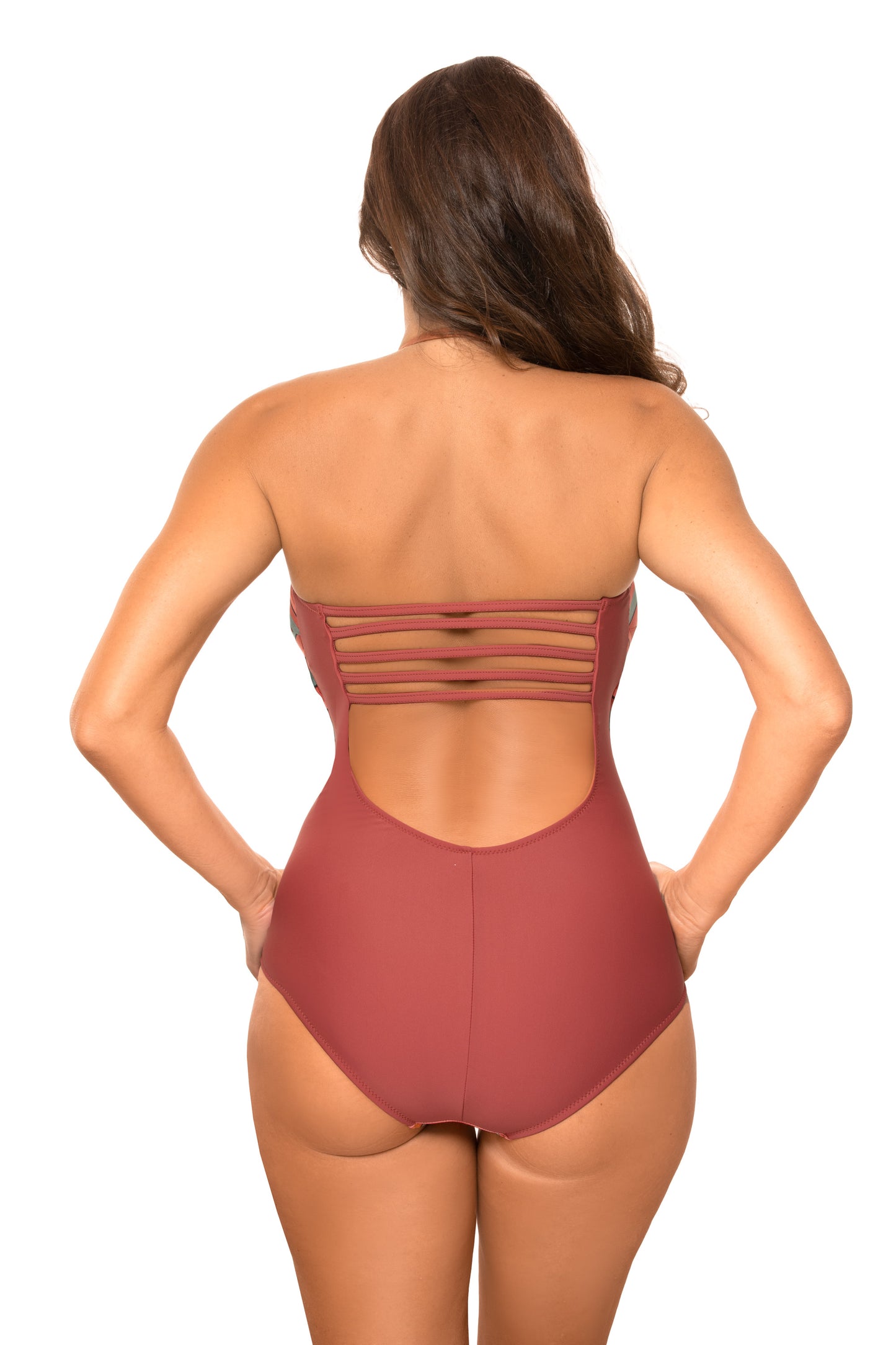 Sansza Miedź Khaki Swimsuit one piece
