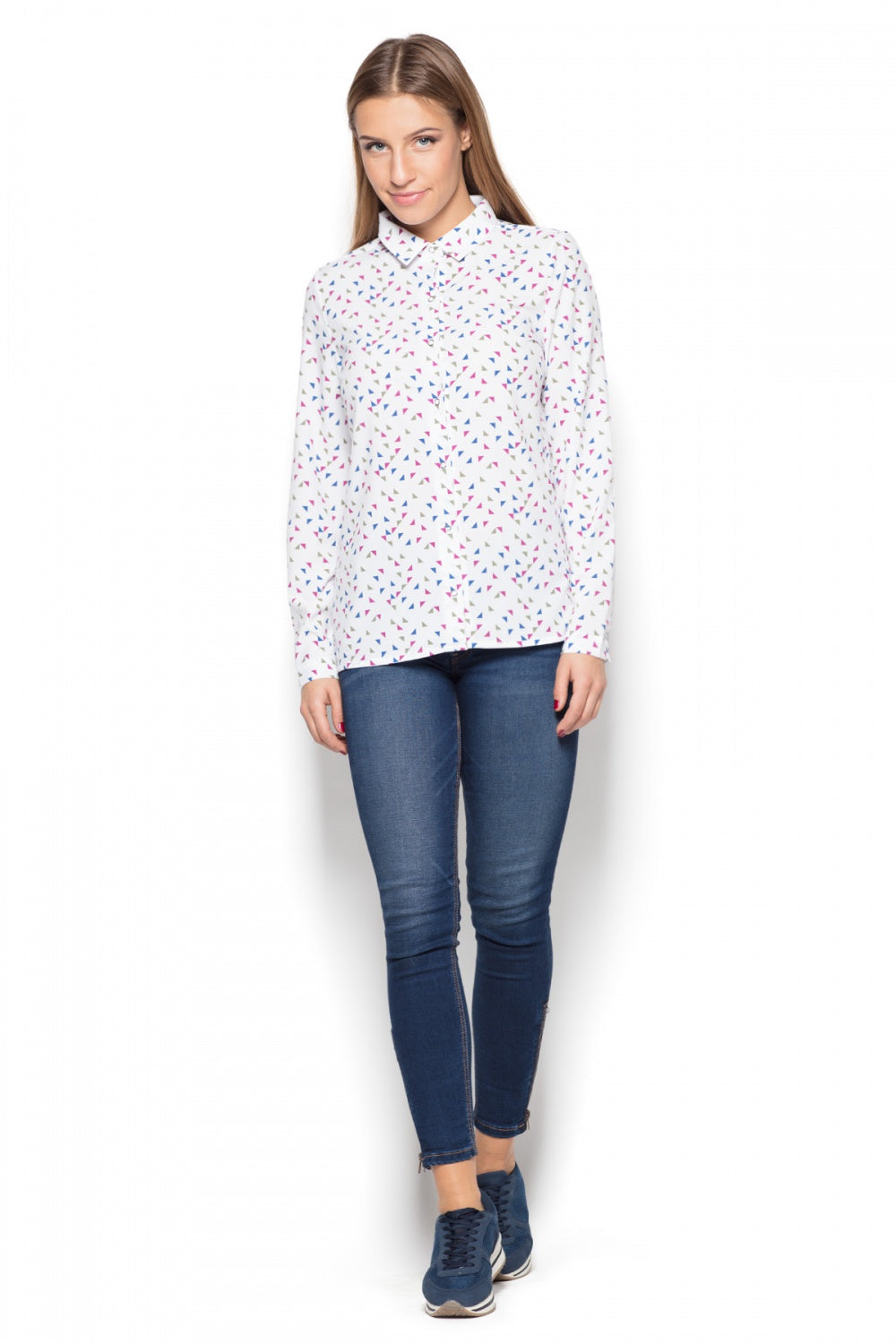 Wzór White Long sleeve shirt