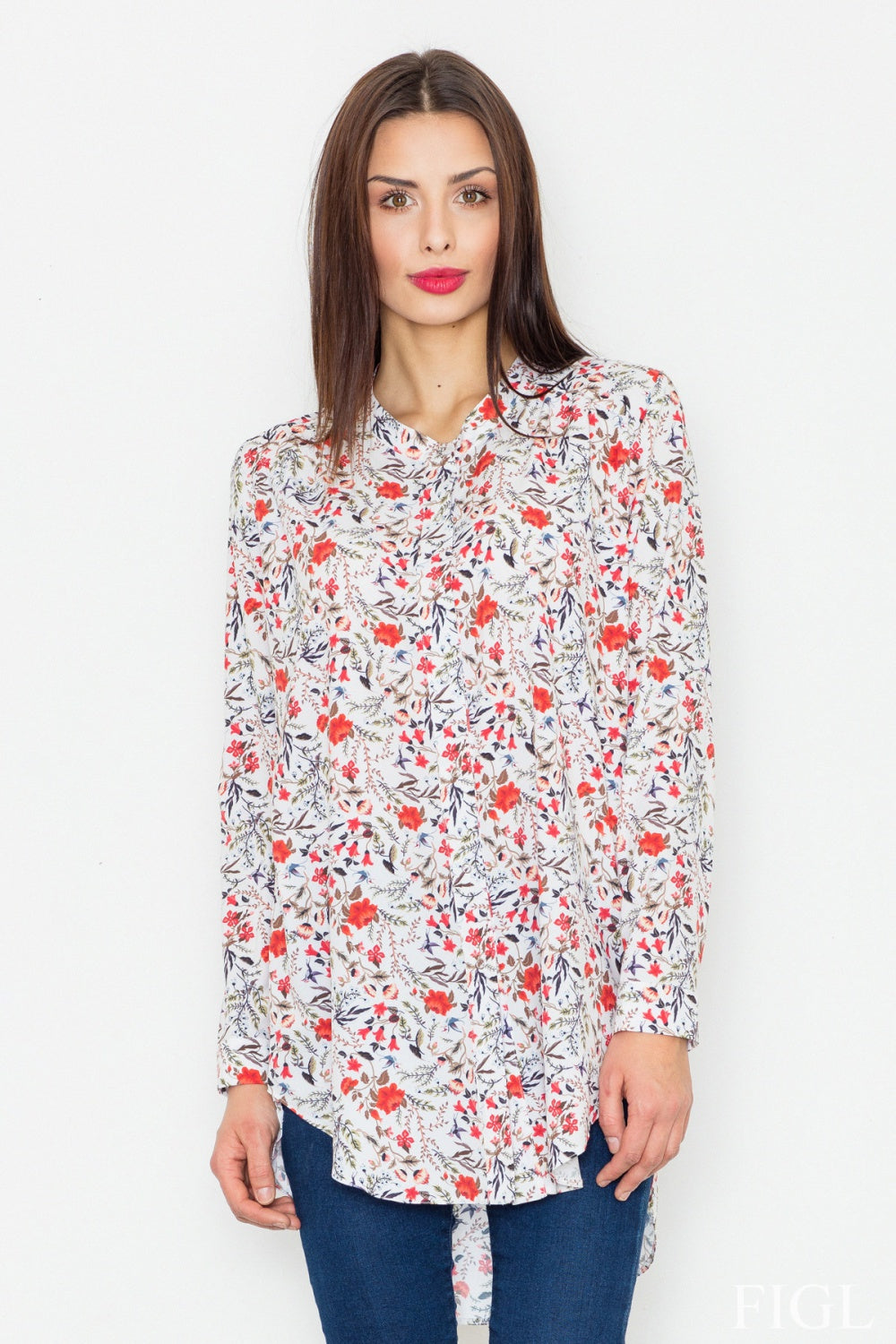 Wzór White Long sleeve shirt