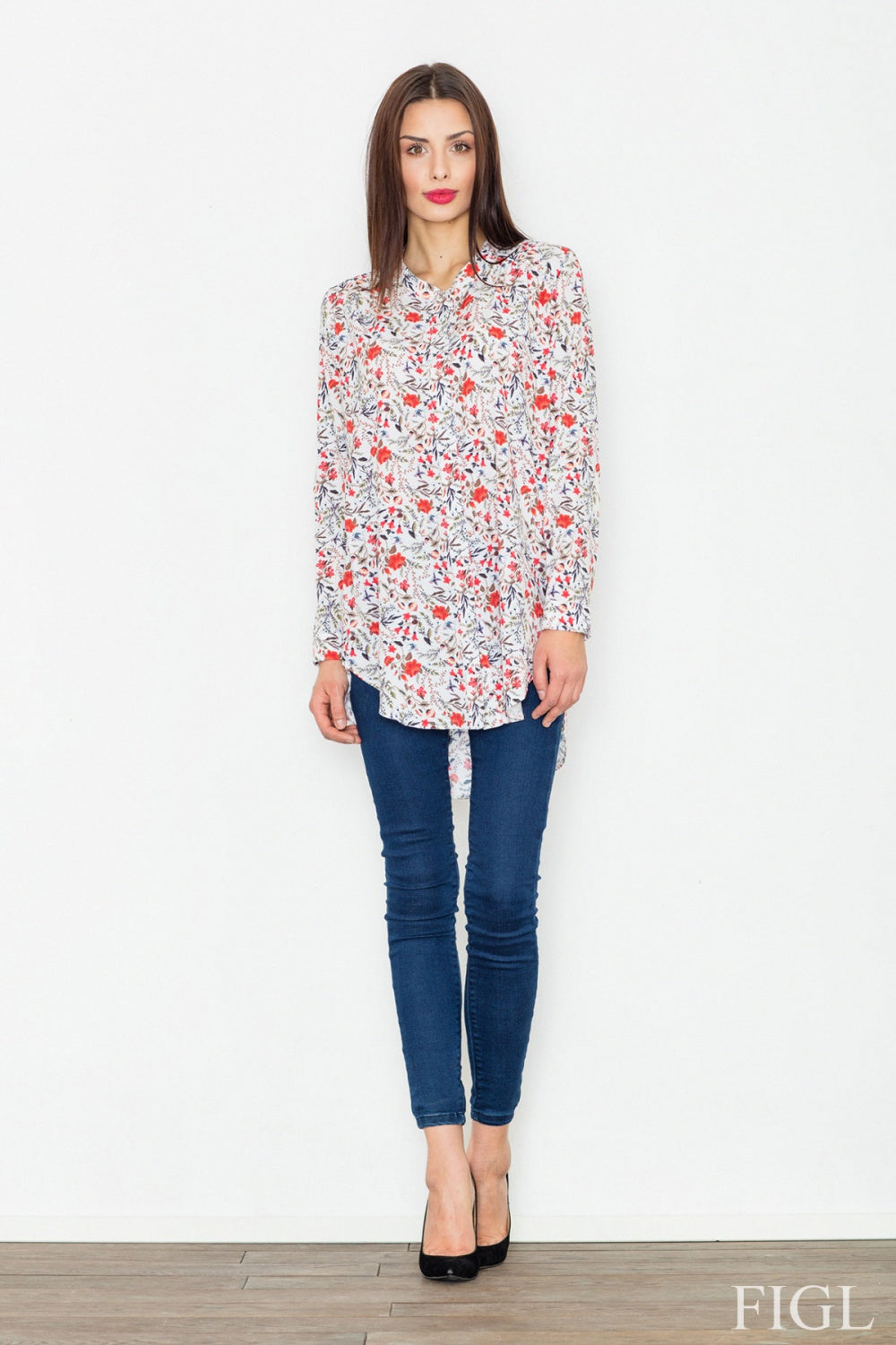 Wzór White Long sleeve shirt