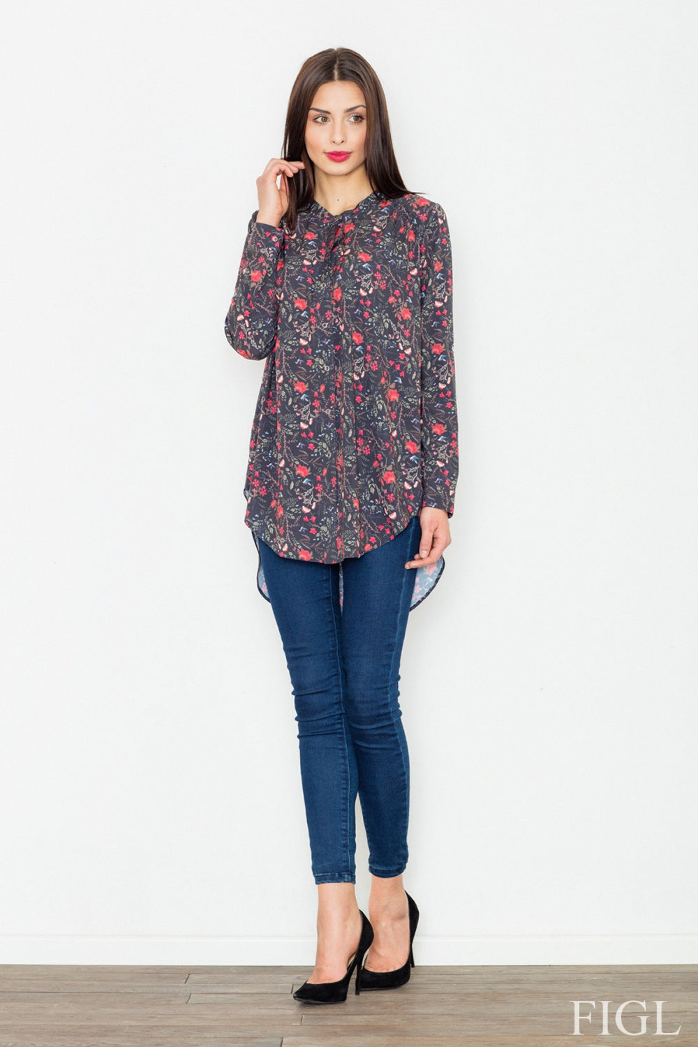 Wzór Black Long sleeve shirt