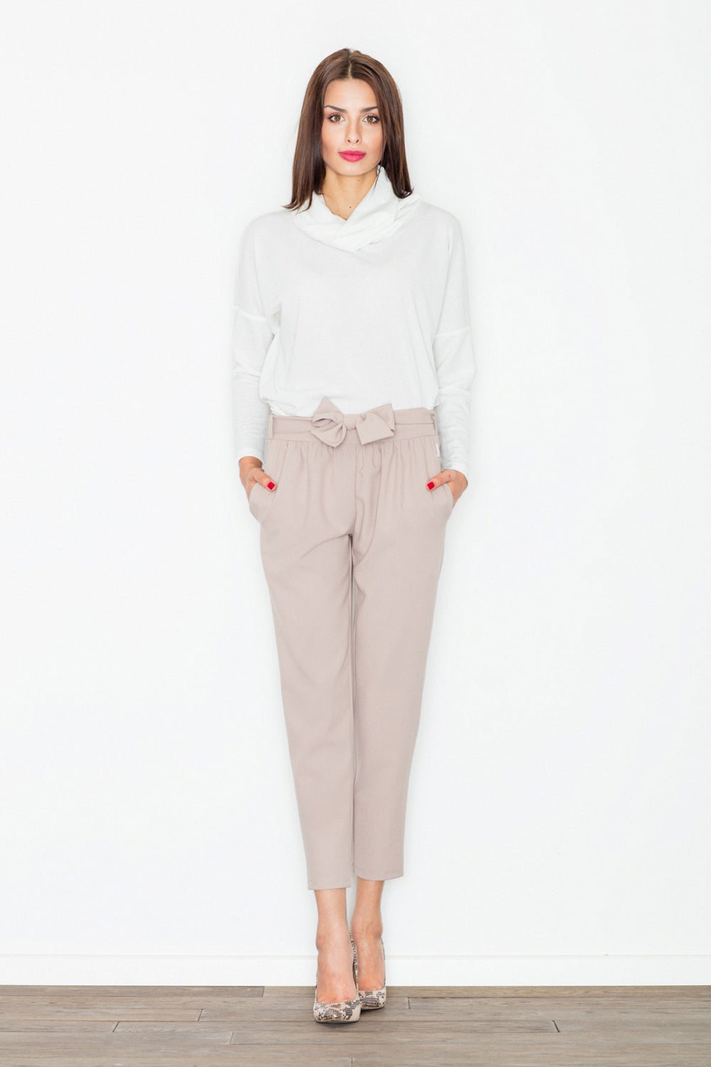 Beige Women trousers