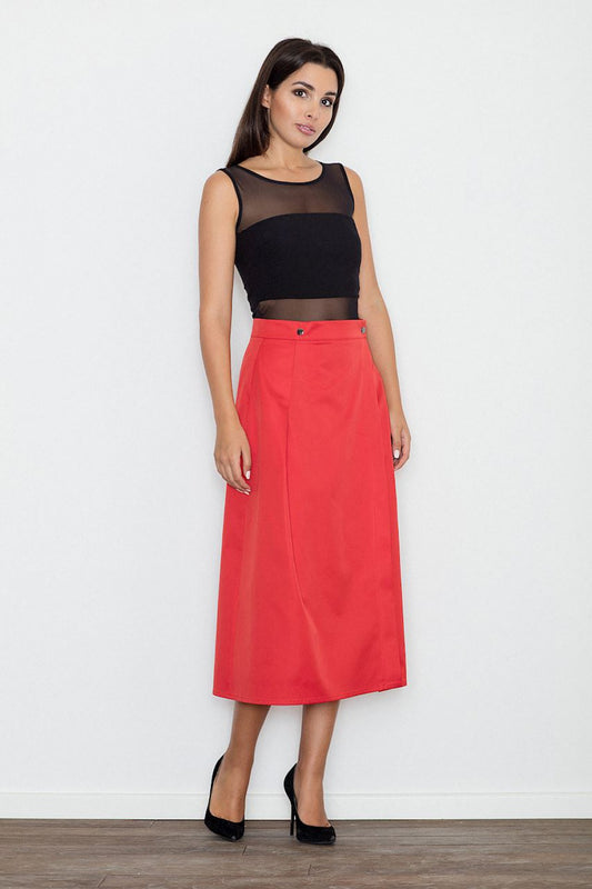 Red Long skirt
