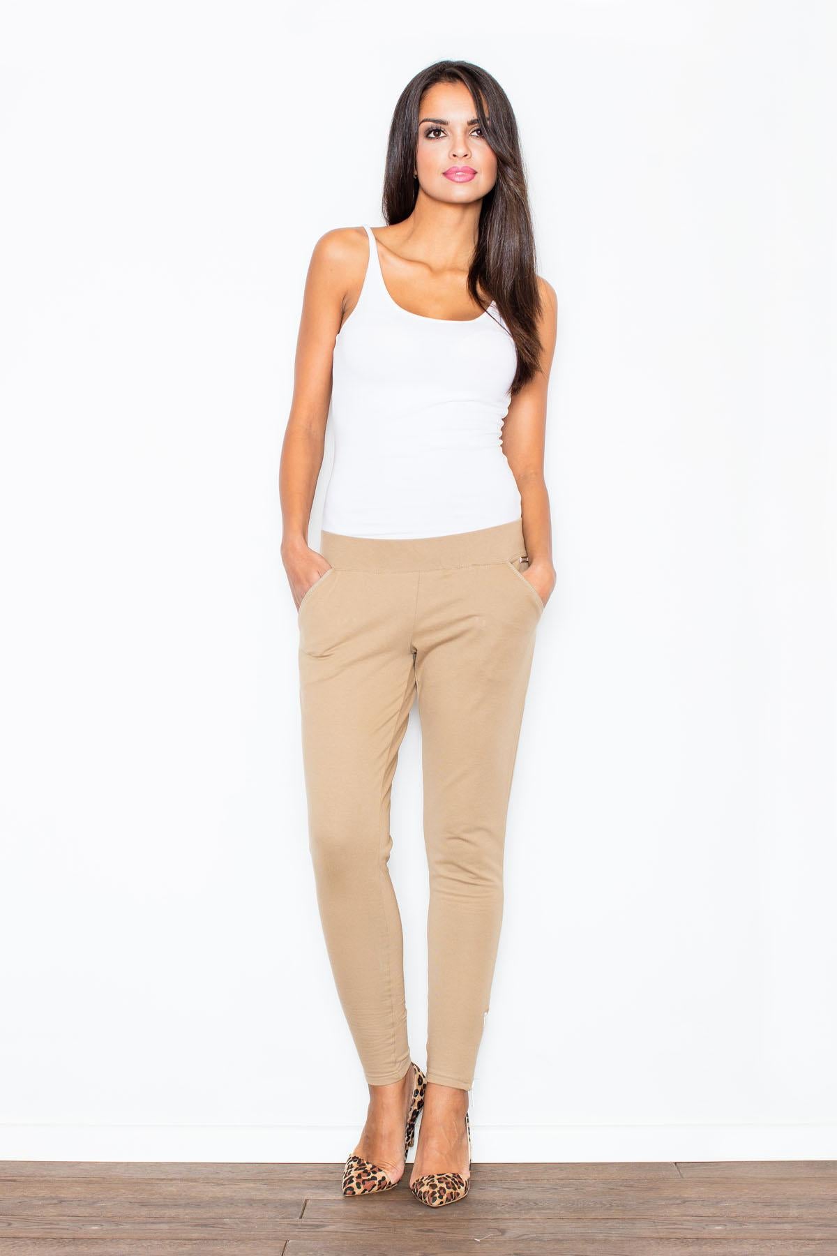 Beige Women trousers