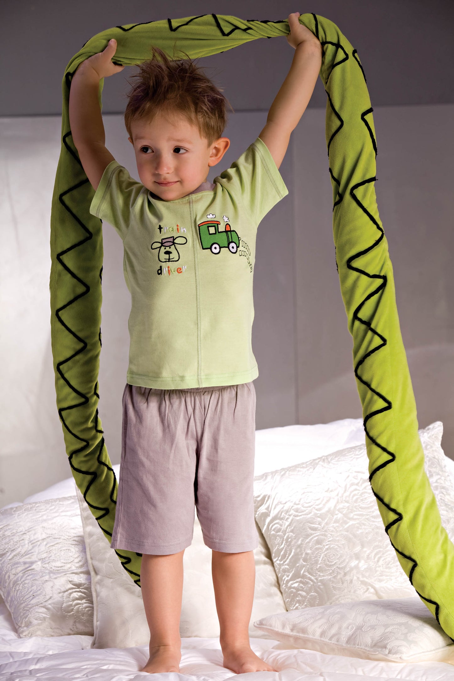 Samuel Grey Green Pyjama