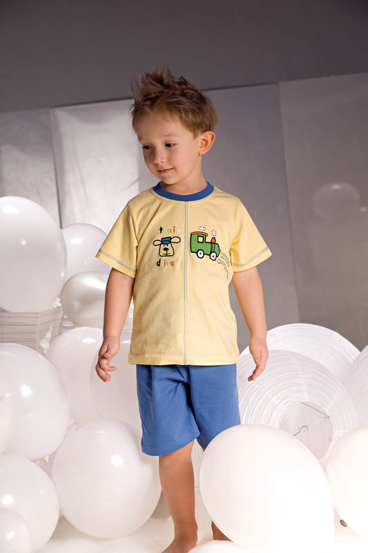 Samuel Yellow Blue Pyjama