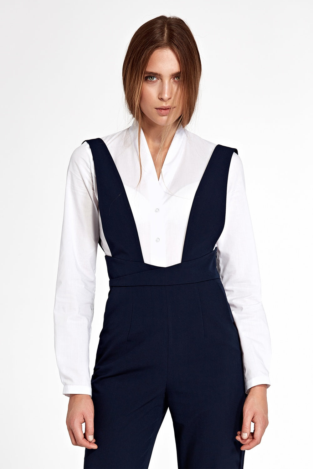 bez kołnierzyka K White Shapewear Body