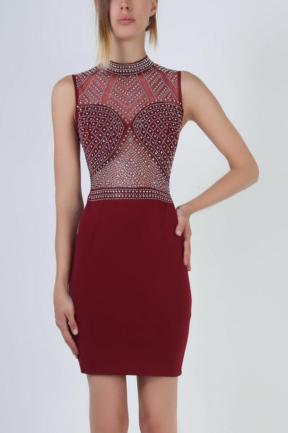 Bordo Short dress