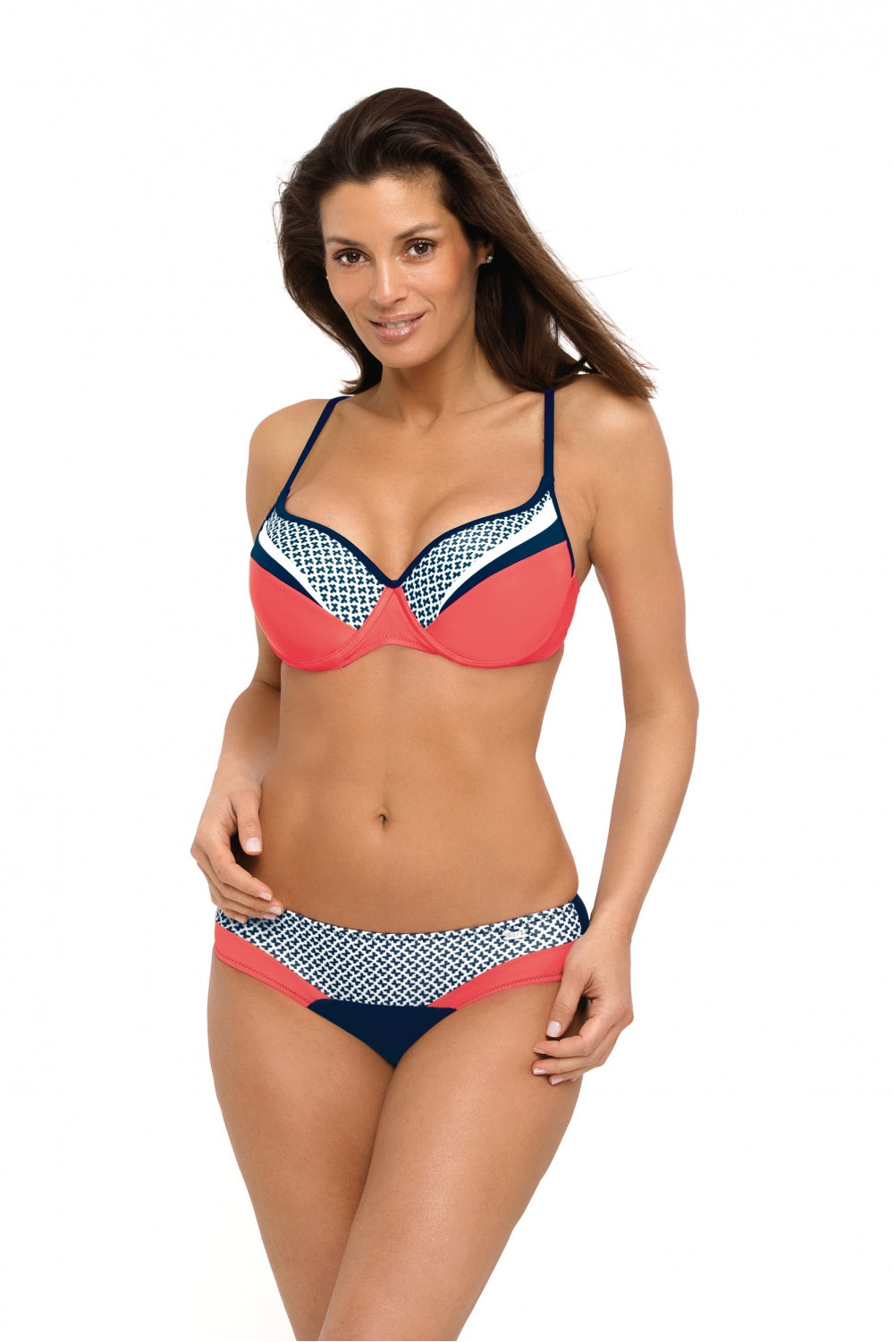 Arianna Blu Scuro Coral Swimsuit two piece