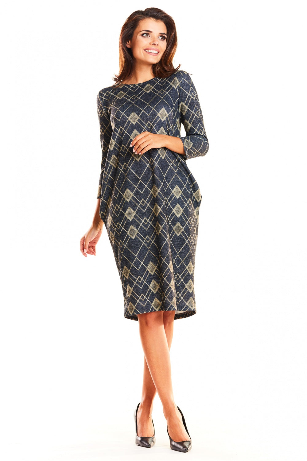 Navy Yellow Romby Daydress
