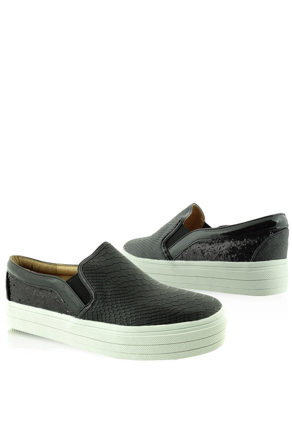 Black Slip-On Sneakers