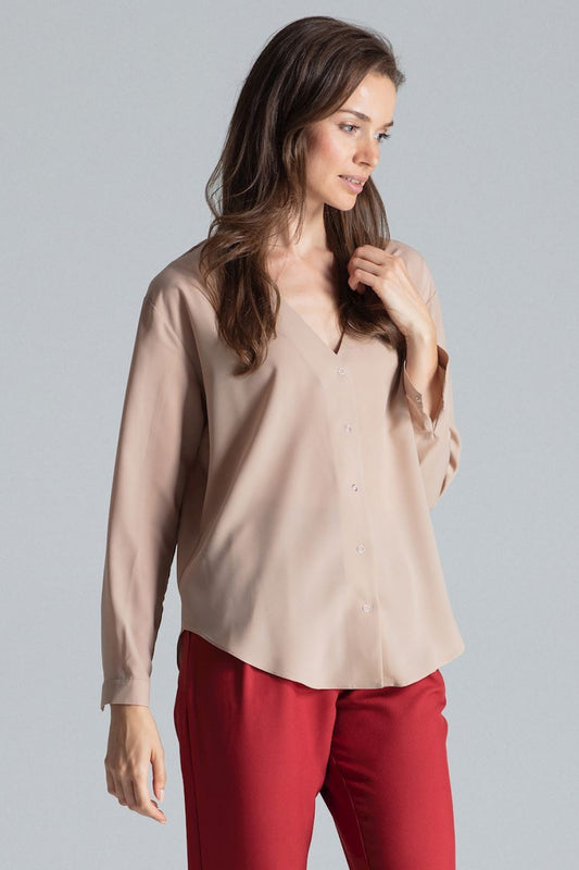 Beige Long sleeve shirt