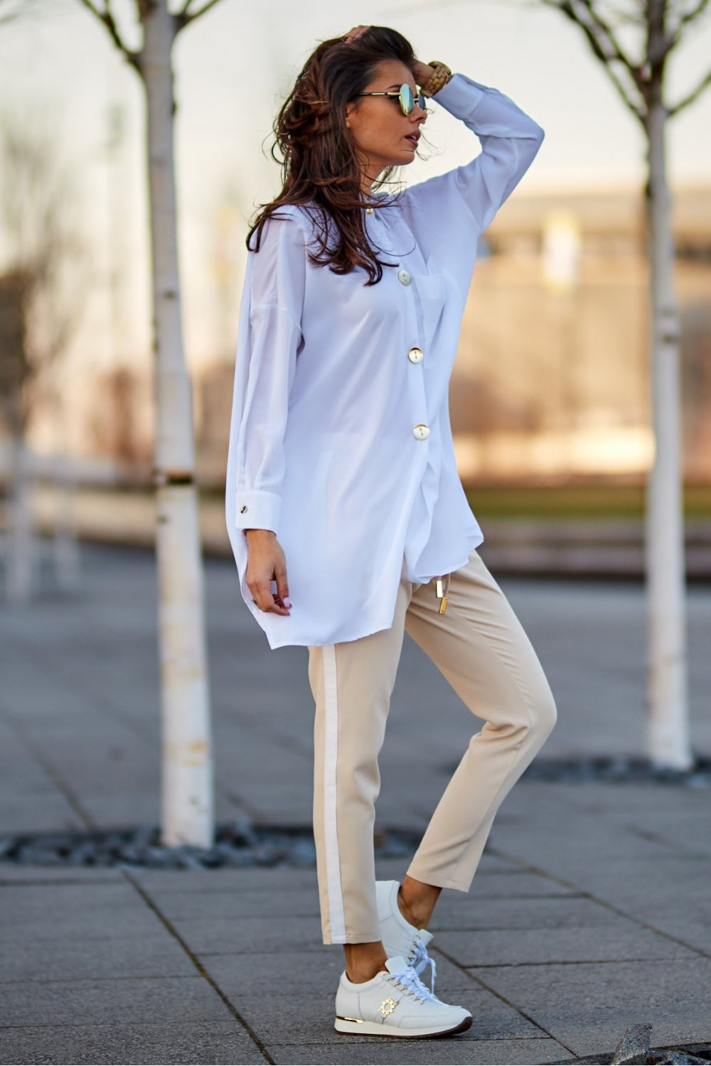 Beige Women trousers