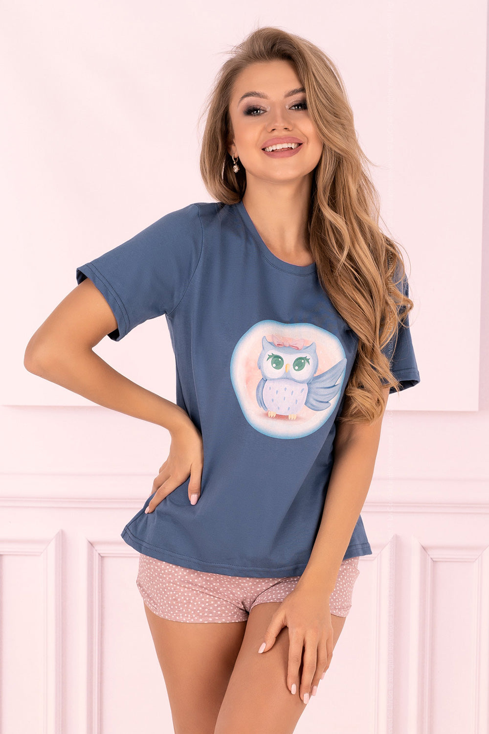 Owl Blue Pink Pyjama