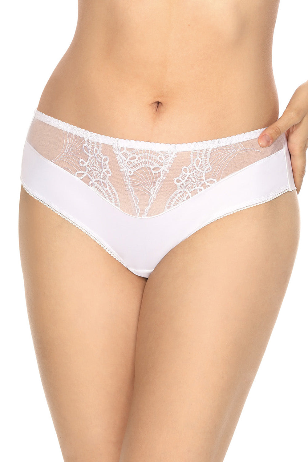 Aleksandra White Brazilian style panties