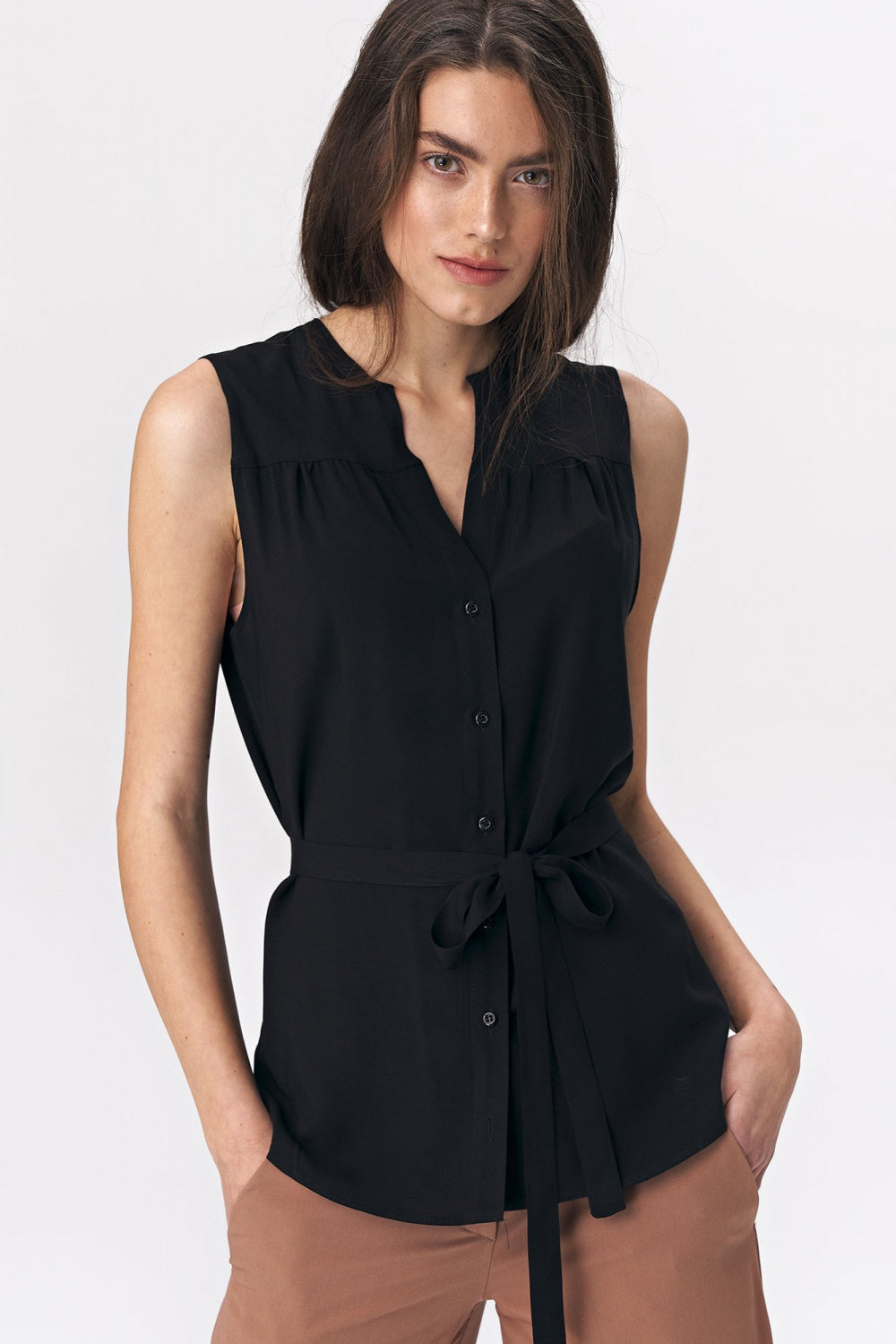 bez rękawów B Black Shirt