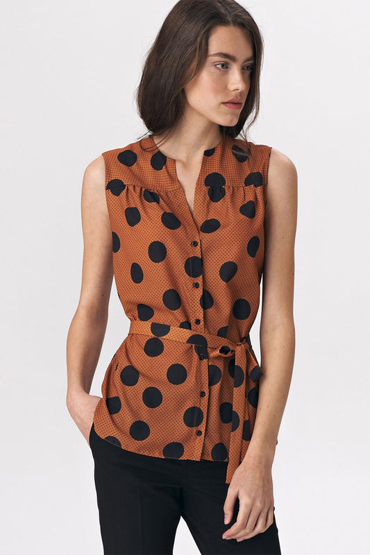 bluzka bez rękawów B Brown Grochy Shirt