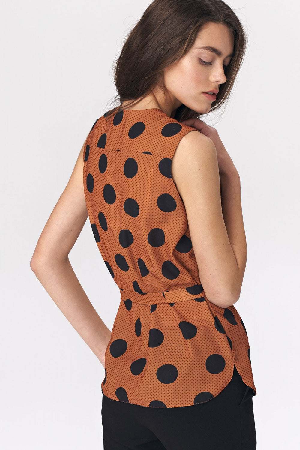 bluzka bez rękawów B Brown Grochy Shirt