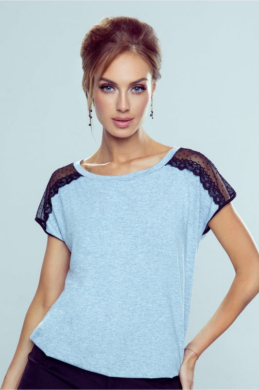 New Melange Light Grey Blouse