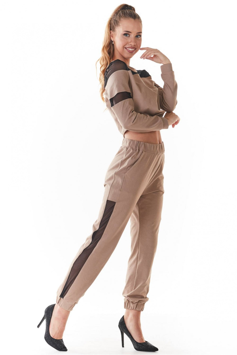Beige Tracksuit trousers