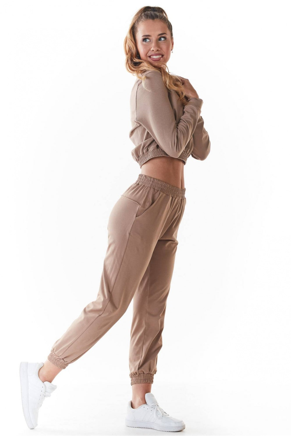 Beige Tracksuit trousers