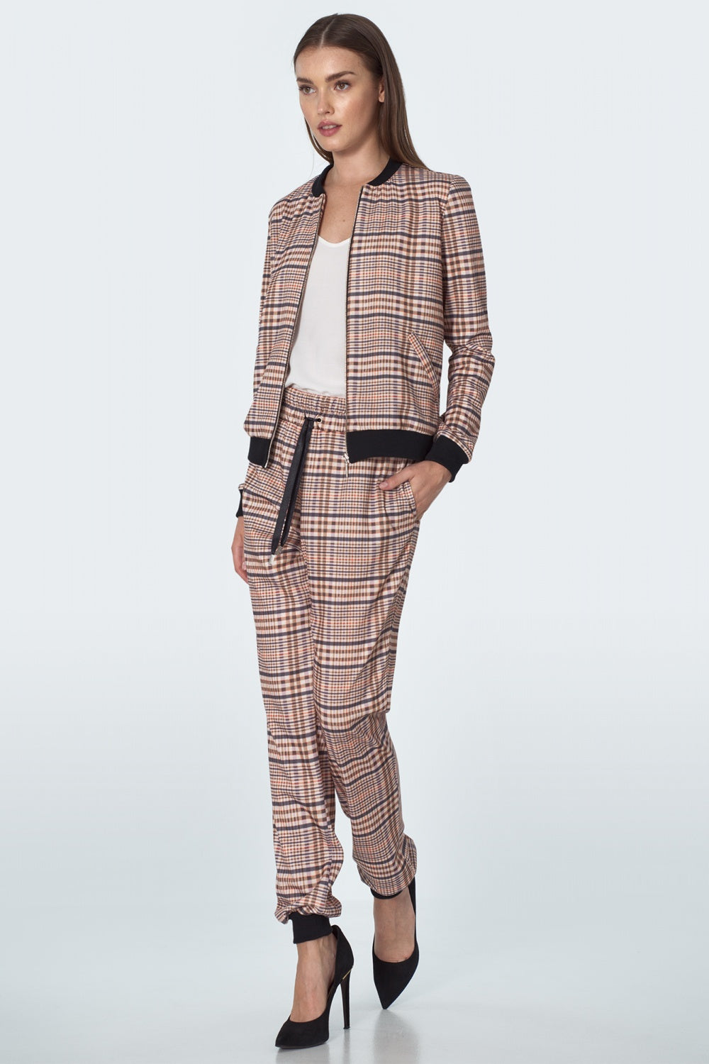 beżową kratę BL Beige Krata Jacket