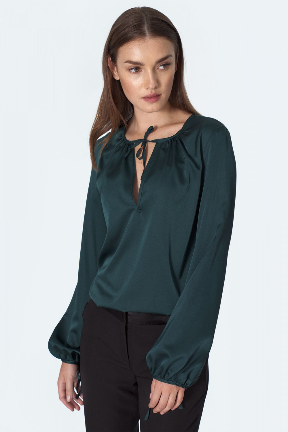 w kolorze butelkowej B Green Blouse