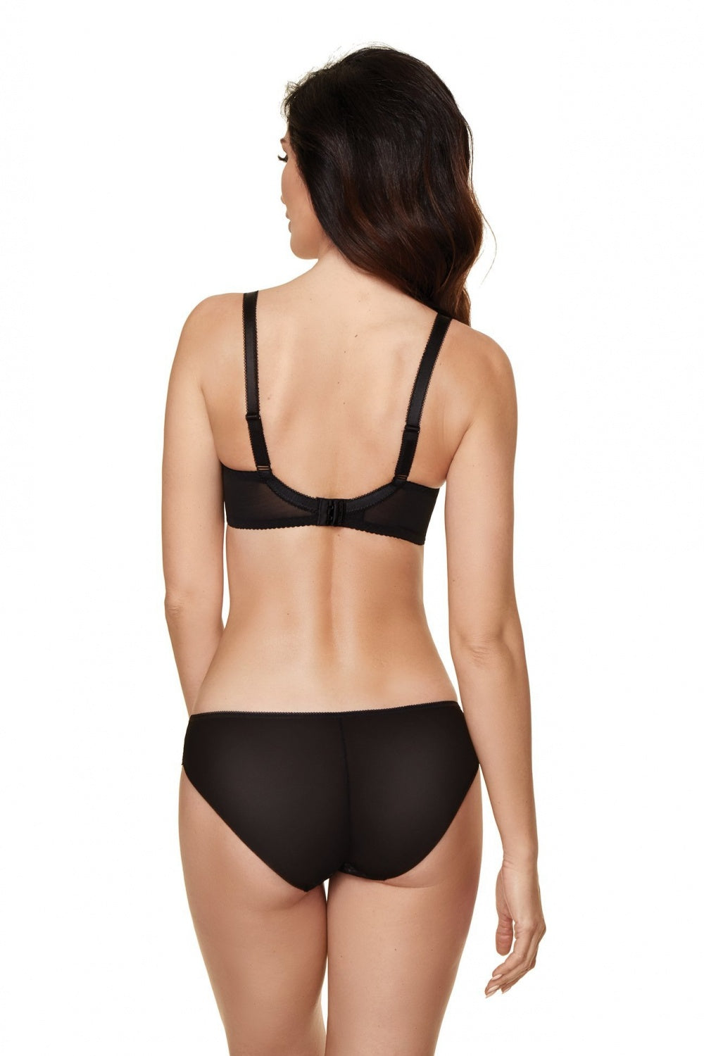 B Black Beige Padded bra