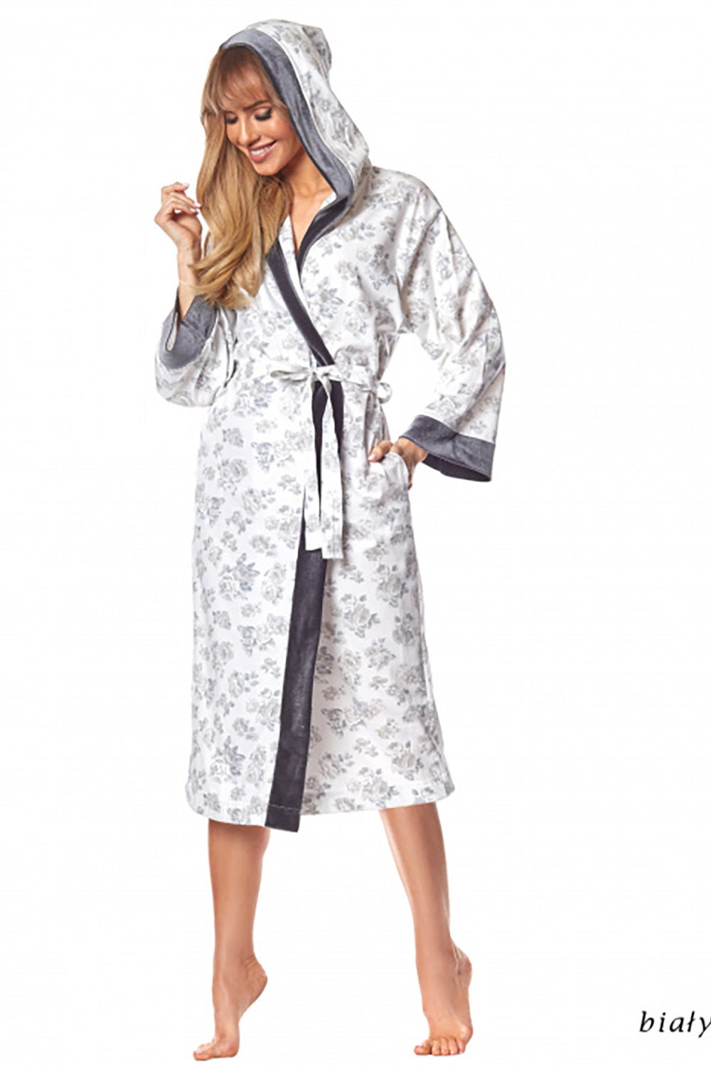 Roses White Bathrobe