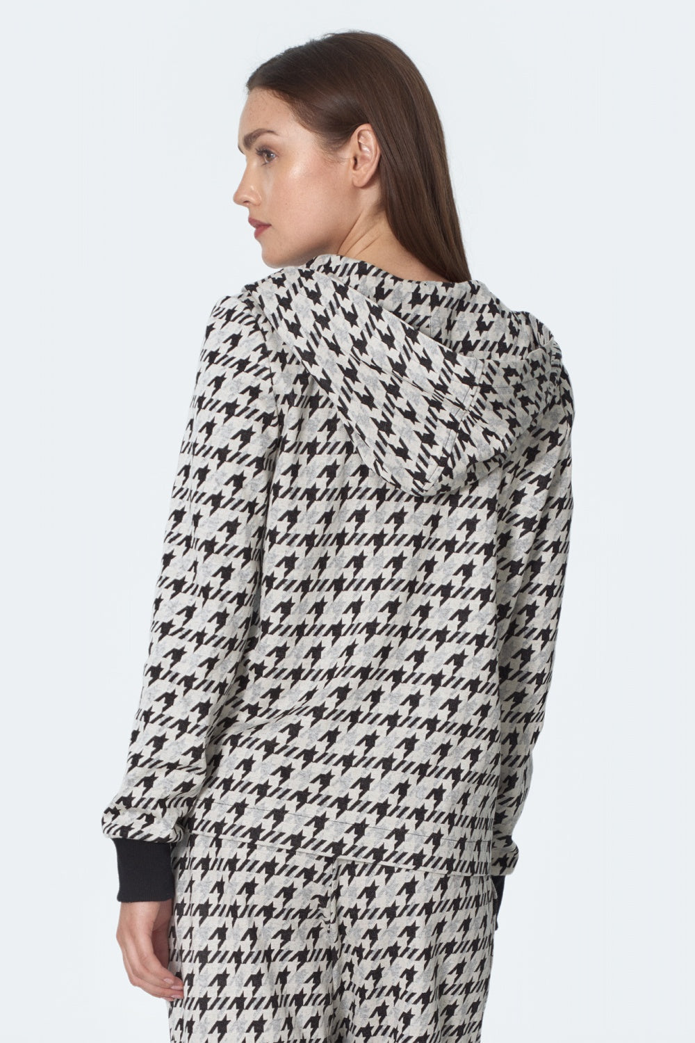 z kapturem we wzór pepitko BL Pepitko Sweatshirt