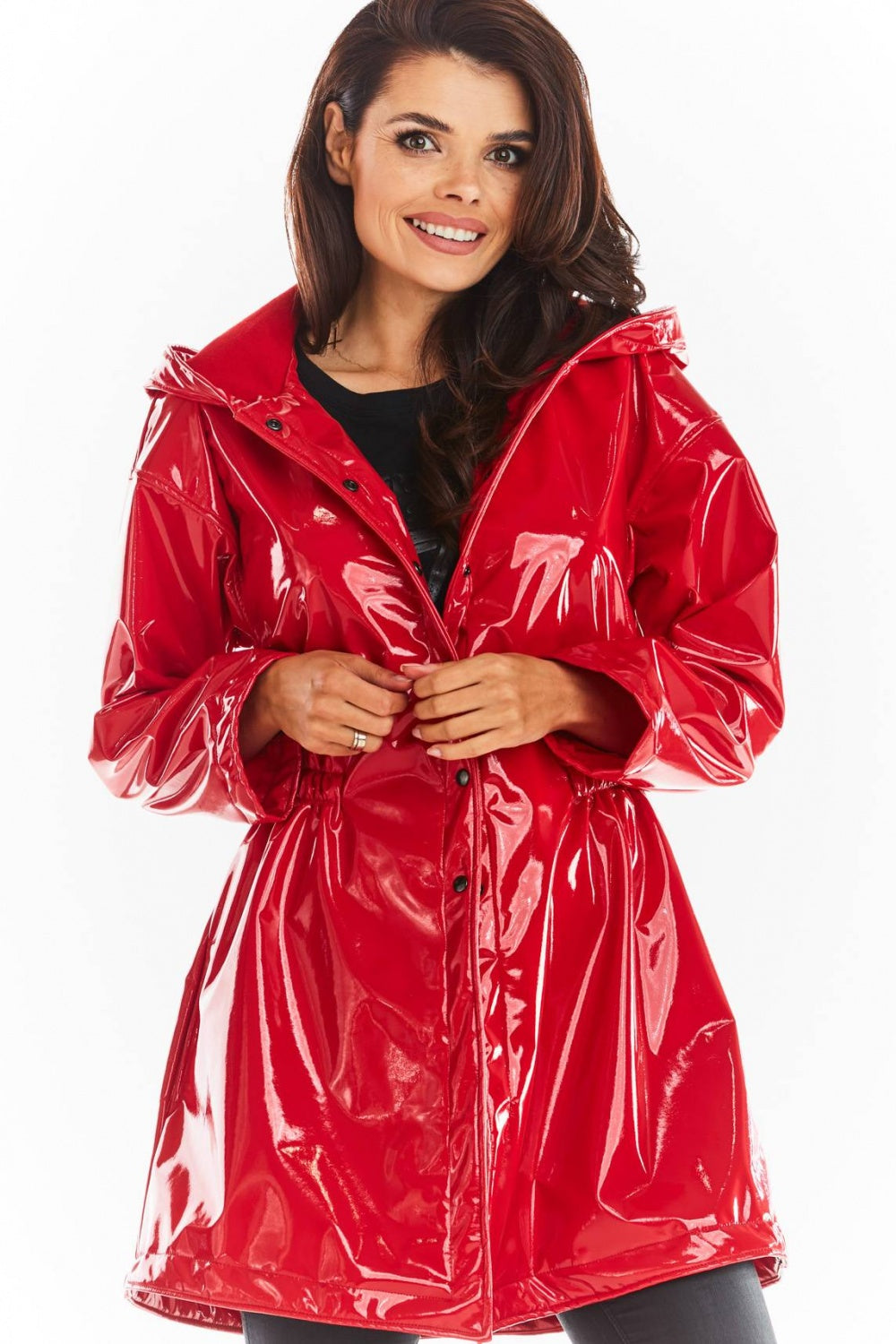 Red Lateks Coat