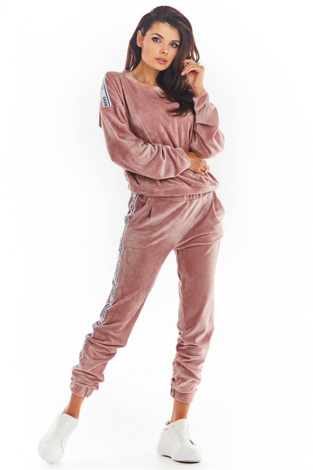 Pink Welur Sweatshirt