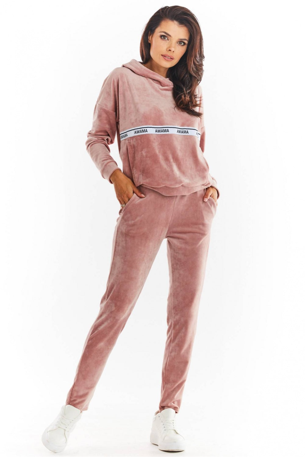 Pink Welur Sweatshirt