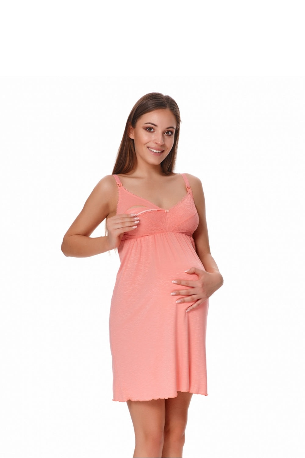 Ciążowa Pink Nightshirt