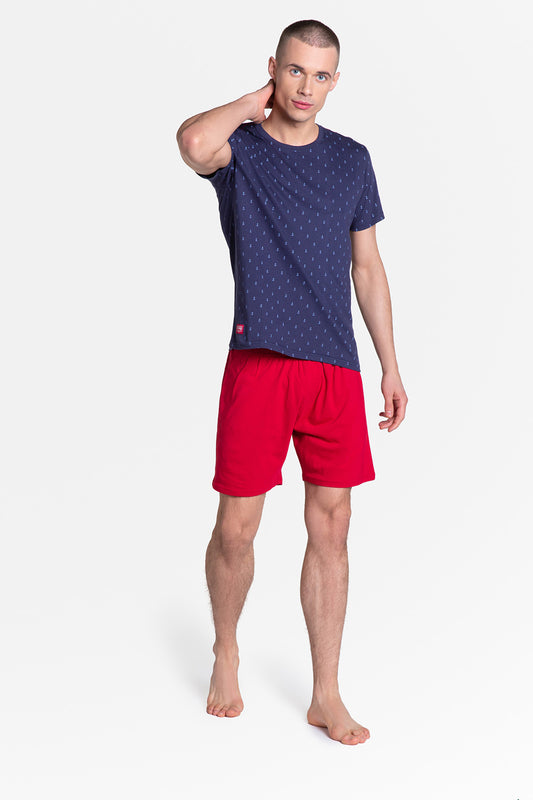 Navy Red Pyjama